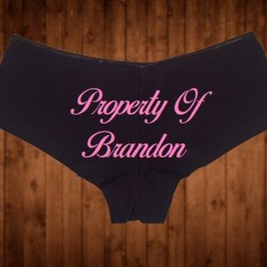 Custom panties, property of personalized, bride